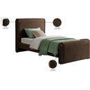  Color_Brown  Size_Twin  -- Sloan Brown Velvet Upholstered Twin Bed IMAGE 8