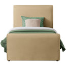  Color_Camel  Size_Twin  -- Sloan Camel Velvet Upholstered Twin Bed IMAGE 3