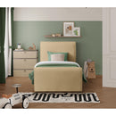 Meridian Sloan Camel Velvet Twin Bed (3 Boxes) IMAGE 4