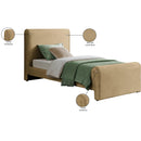  Color_Camel  Size_Twin  -- Sloan Camel Velvet Upholstered Twin Bed IMAGE 8