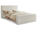 Meridian Sloan Cream Velvet Full Bed (3 Boxes) IMAGE 1