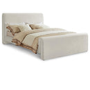  Color_Cream  Size_Queen  -- Sloan Cream Velvet Upholstered Queen Bed IMAGE 1