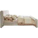 Meridian Sloan Cream Velvet Queen Bed (3 Boxes) IMAGE 5
