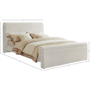  Color_Cream  Size_Queen  -- Sloan Cream Velvet Upholstered Queen Bed IMAGE 7