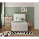  Color_Cream  Size_Twin  -- Sloan Cream Velvet Upholstered Twin Bed IMAGE 4