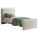  Color_Cream  Size_Twin  -- Sloan Cream Velvet Upholstered Twin Bed IMAGE 7