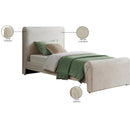  Color_Cream  Size_Twin  -- Sloan Cream Velvet Upholstered Twin Bed IMAGE 8