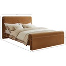 Meridian Sloan Saddle Velvet King Bed (3 Boxes) IMAGE 7