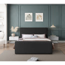  Color_Black Size_Full -- Stylus Black Boucle Fabric Upholstered Full Bed IMAGE 4