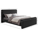  Color_Black  Size_Full  -- Meridian Stylus Upholstered Panel Bed IMAGE 8