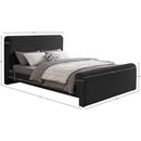 Meridian Stylus Black Boucle Fabric Full Bed (3 Boxes) IMAGE 8