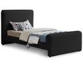  Color_Black Size_Twin -- Meridian Stylus Upholstered Panel Bed IMAGE 1