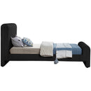  Color_Black  Size_Twin  -- Stylus Black Boucle Fabric Upholstered Twin Bed IMAGE 5