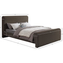 Meridian Stylus Brown Boucle Fabric Full Bed (3 Boxes) IMAGE 8