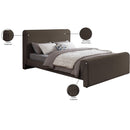  Color_Brown  Size_Full  -- Stylus Brown Boucle Fabric Upholstered Full Bed IMAGE 9