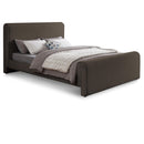 Meridian Stylus Brown Boucle Fabric King Bed (3 Boxes) IMAGE 1