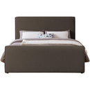  Color_Brown  Size_King  -- Stylus Brown Boucle Fabric Upholstered King Bed IMAGE 3