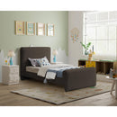  Color_Brown  Size_Twin  -- Stylus Brown Boucle Fabric Upholstered Twin Bed IMAGE 2