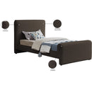  Color_Brown  Size_Twin  -- Stylus Brown Boucle Fabric Upholstered Twin Bed IMAGE 9