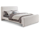  Color_Cream  Size_Full  -- Stylus Cream Boucle Fabric Upholstered Full Bed IMAGE 1
