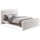  Color_Cream  Size_Full  -- Stylus Cream Boucle Fabric Upholstered Full Bed IMAGE 8