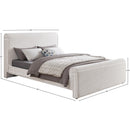  Color_Cream  Size_Queen  -- Stylus Cream Boucle Fabric Upholstered Queen Bed IMAGE 8