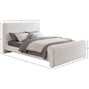 Meridian Stylus Cream Boucle Fabric Queen Bed (3 Boxes) IMAGE 8