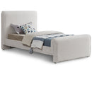  Color_Cream  Size_Twin  -- Stylus Cream Boucle Fabric Upholstered Twin Bed IMAGE 1