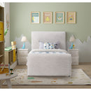  Color_Cream  Size_Twin  -- Stylus Cream Boucle Fabric Upholstered Twin Bed IMAGE 4
