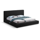  Color_Black Size_Full -- Terra Black Boucle Fabric Upholstered Full Bed IMAGE 1