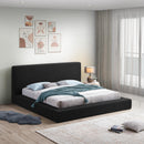  Color_Black Size_Full -- Terra Black Boucle Fabric Upholstered Full Bed IMAGE 2