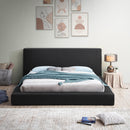  Color_Black Size_Full -- Terra Black Boucle Fabric Upholstered Full Bed IMAGE 4