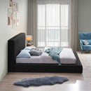 Meridian Terra Black Boucle Fabric Full Bed IMAGE 5