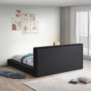  Color_Black Size_Full -- Terra Black Boucle Fabric Upholstered Full Bed IMAGE 6