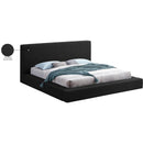  Color_Black Size_Full -- Terra Black Boucle Fabric Upholstered Full Bed IMAGE 9