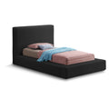  Color_Black Size_Twin -- Meridian Terra Upholstered Panel Bed IMAGE 1