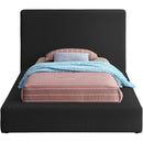  Color_Black  Size_Twin  -- Terra Black Boucle Fabric Upholstered Twin Bed IMAGE 3