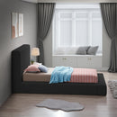  Color_Black  Size_Twin  -- Terra Black Boucle Fabric Upholstered Twin Bed IMAGE 5