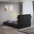  Color_Black  Size_Twin  -- Terra Black Boucle Fabric Upholstered Twin Bed IMAGE 6