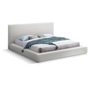Meridian Terra Cream Boucle Fabric Full Bed IMAGE 1