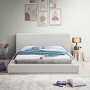  Color_Cream  Size_King  -- Terra Cream Boucle Fabric Upholstered King Bed IMAGE 4
