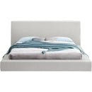  Color_Cream  Size_Queen  -- Terra Cream Boucle Fabric Upholstered Queen Bed IMAGE 3
