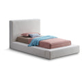  Color_Cream Size_Twin -- Terra Cream Boucle Fabric Upholstered Twin Bed IMAGE 1