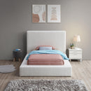  Color_Cream  Size_Twin  -- Terra Cream Boucle Fabric Upholstered Twin Bed IMAGE 4