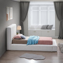  Color_Cream  Size_Twin  -- Terra Cream Boucle Fabric Upholstered Twin Bed IMAGE 5
