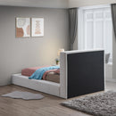 Meridian Terra Cream Boucle Fabric Twin Bed IMAGE 6
