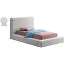 Meridian Terra Cream Boucle Fabric Twin Bed IMAGE 9