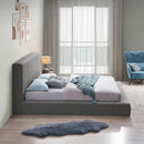  Color_Grey  Size_Full  -- Terra Grey Boucle Fabric Upholstered Full Bed IMAGE 5