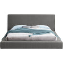 Meridian Terra Grey Boucle Fabric King Bed IMAGE 3