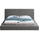  Color_Grey  Size_King  -- Terra Grey Boucle Fabric Upholstered King Bed IMAGE 3
